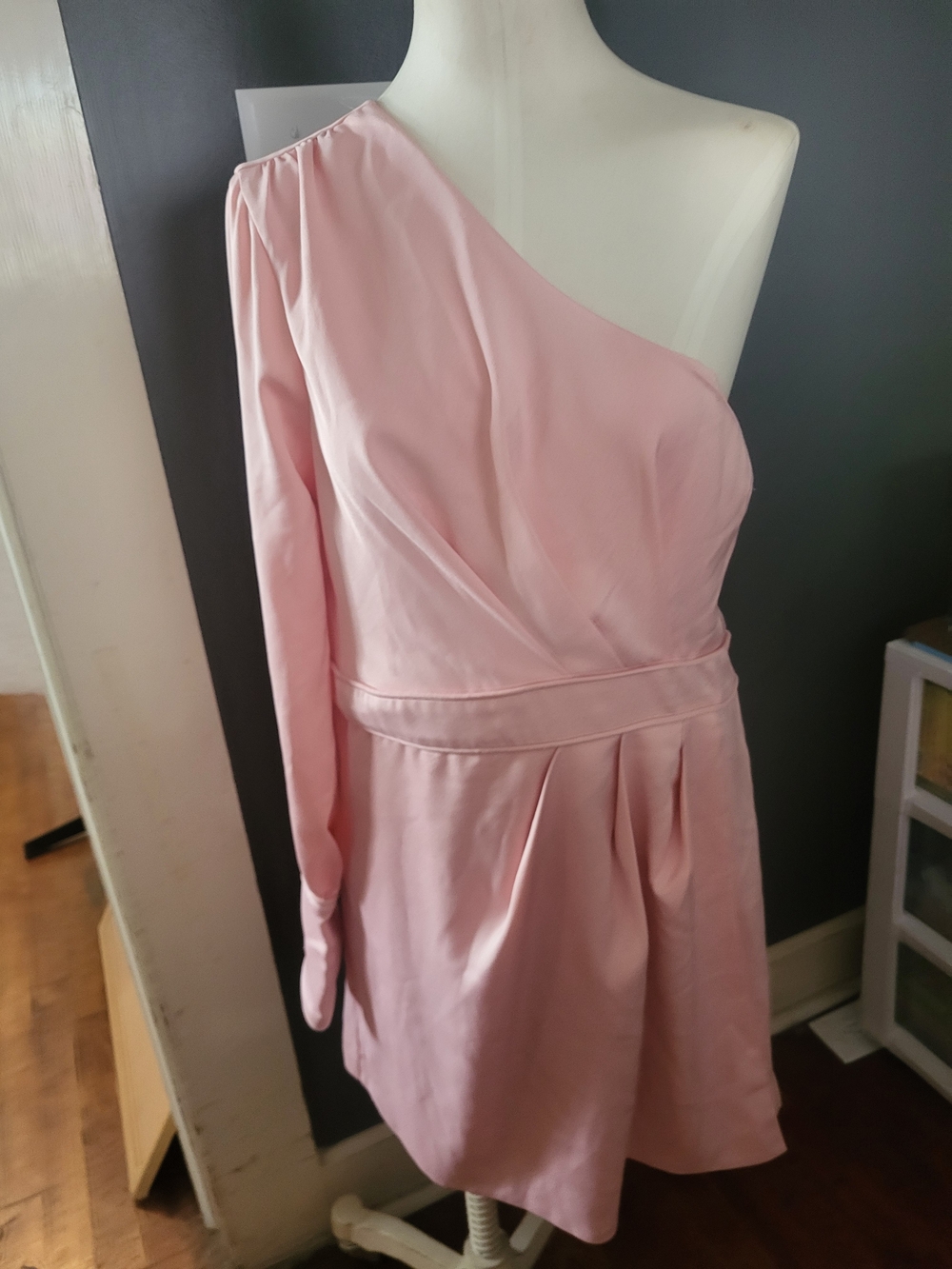 NBD Blush One-Shoulder Mini Dress - Picture 2 of 4